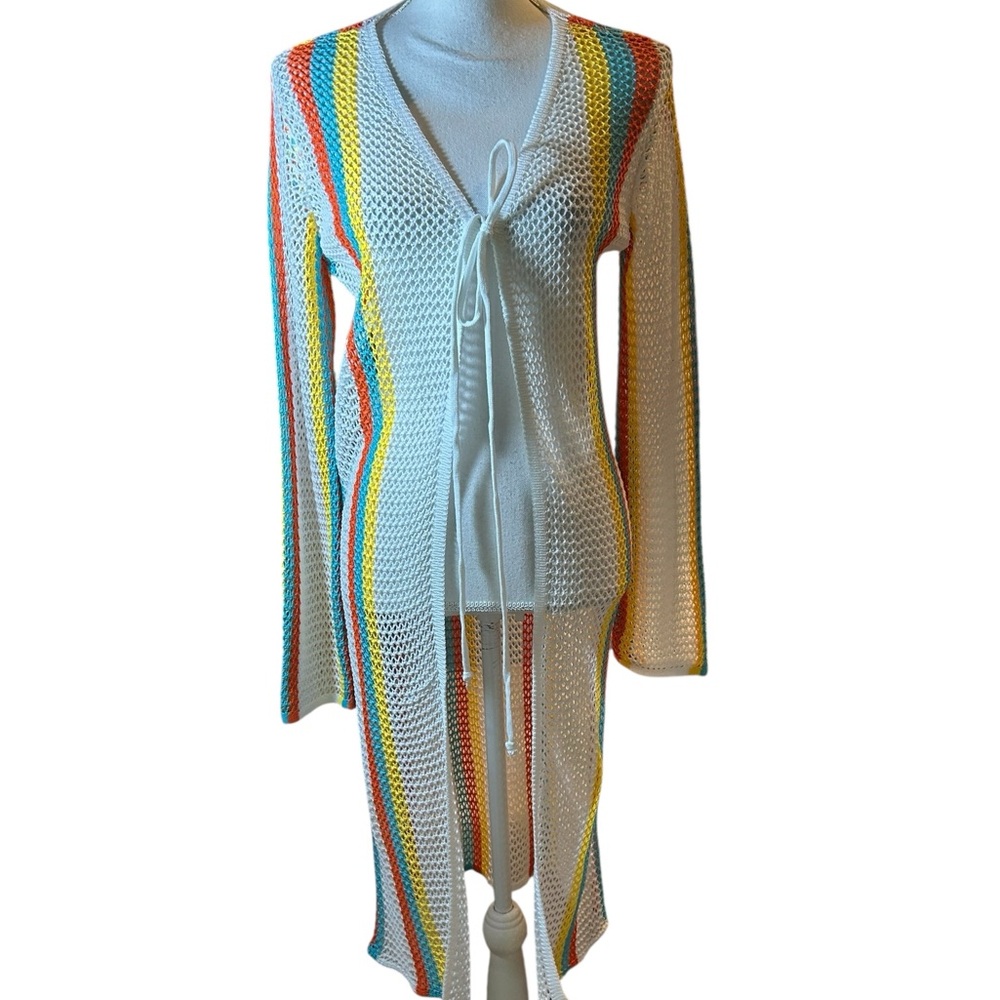 Lulla Collections Colorful Knit Cardigan with Tie Front 🆕